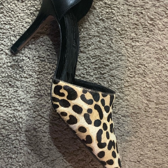 Black Leopard Print Vadah D'orsay Pumps Size US 8 - Picture 8 of 8